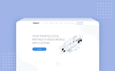 Desktop view of the new Cappers Applications Inc. responsive website design, created using Gatsby - JavaScript site generator.